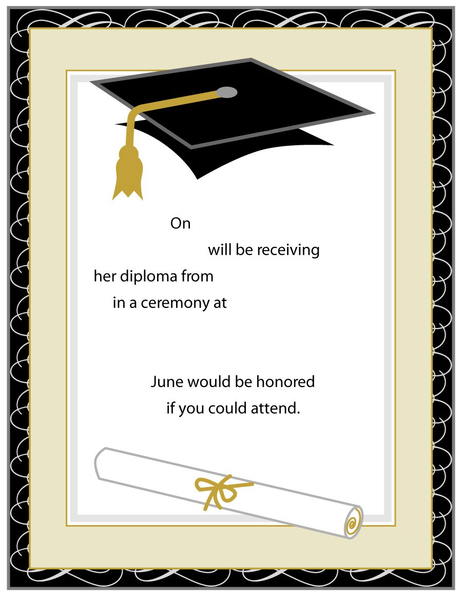 40+ Free Graduation Invitation Templates - Template Lab - Free Printable Graduation Cards