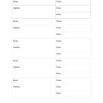 40 Phone & Email Contact List Templates [Word, Excel] ᐅ Template Lab   Free Printable Contact List
