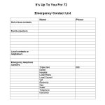 40 Phone & Email Contact List Templates [Word, Excel]   Template Lab   Free Printable Emergency Phone List