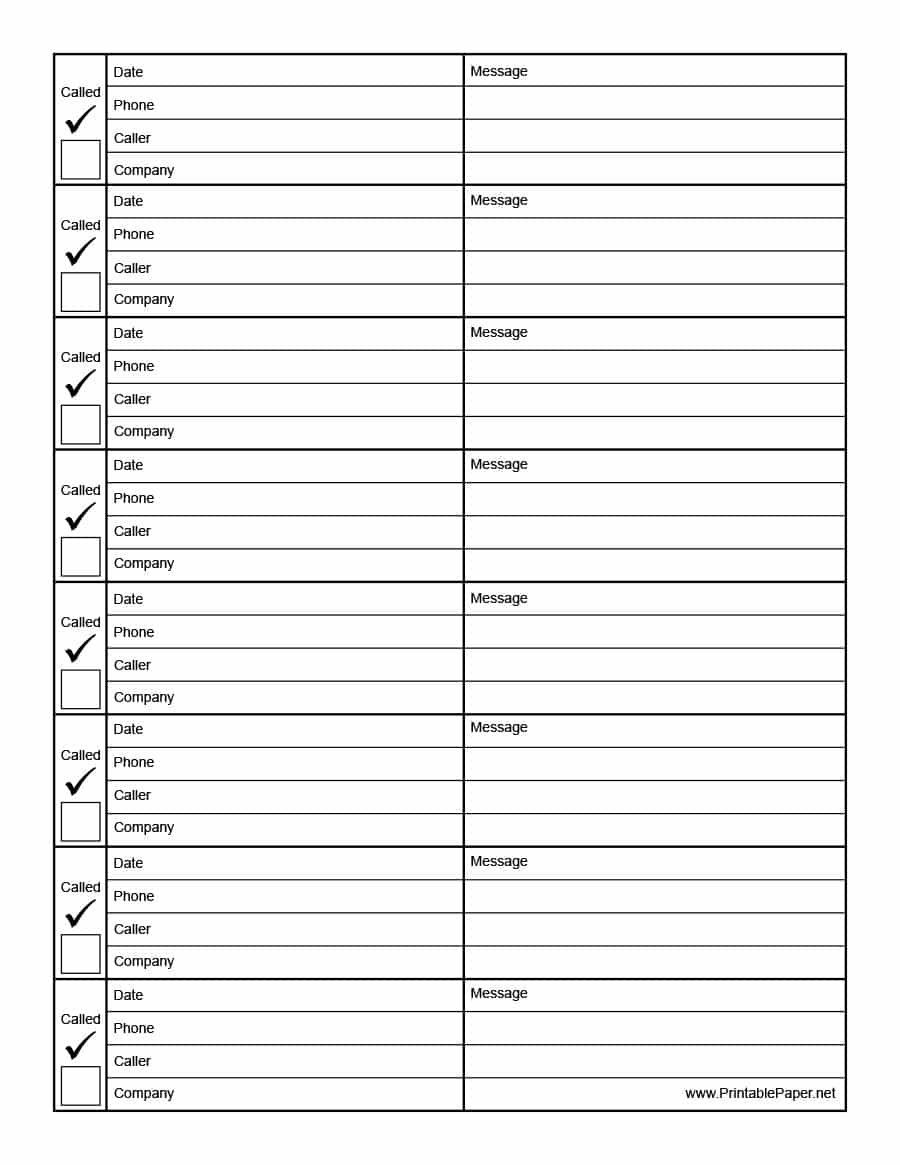 40+ Printable Call Log Templates In Microsoft Word And Excel - Free Printable Call Log Template