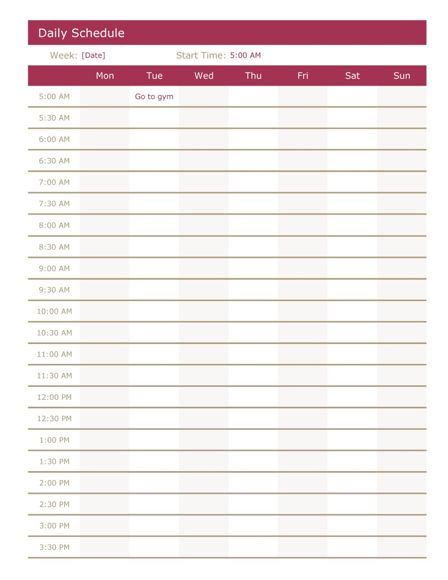 40+ Printable Daily Planner Templates (Free) - Template Lab - To Do Template Free Printable