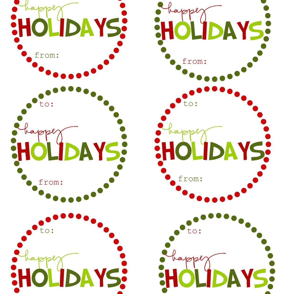 40 Sets Of Free Printable Christmas Gift Tags - Free Printable Gift Bag Tags