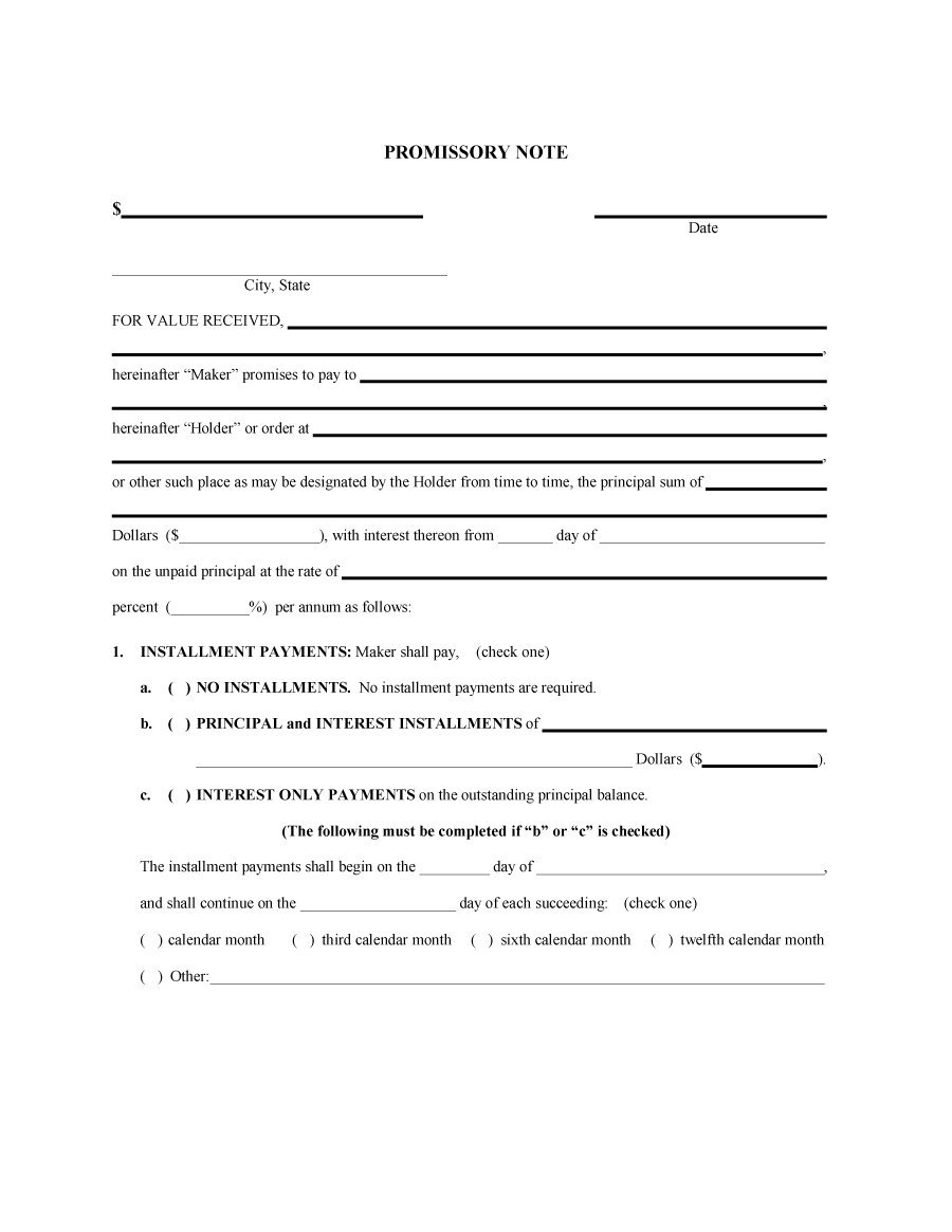 45 Free Promissory Note Templates &amp;amp; Forms [Word &amp;amp; Pdf] - Template Lab - Free Printable Promissory Note Template