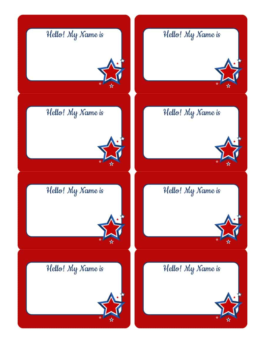 47 Free Name Tag + Badge Templates ᐅ Template Lab - Free Printable Name Tags For Students