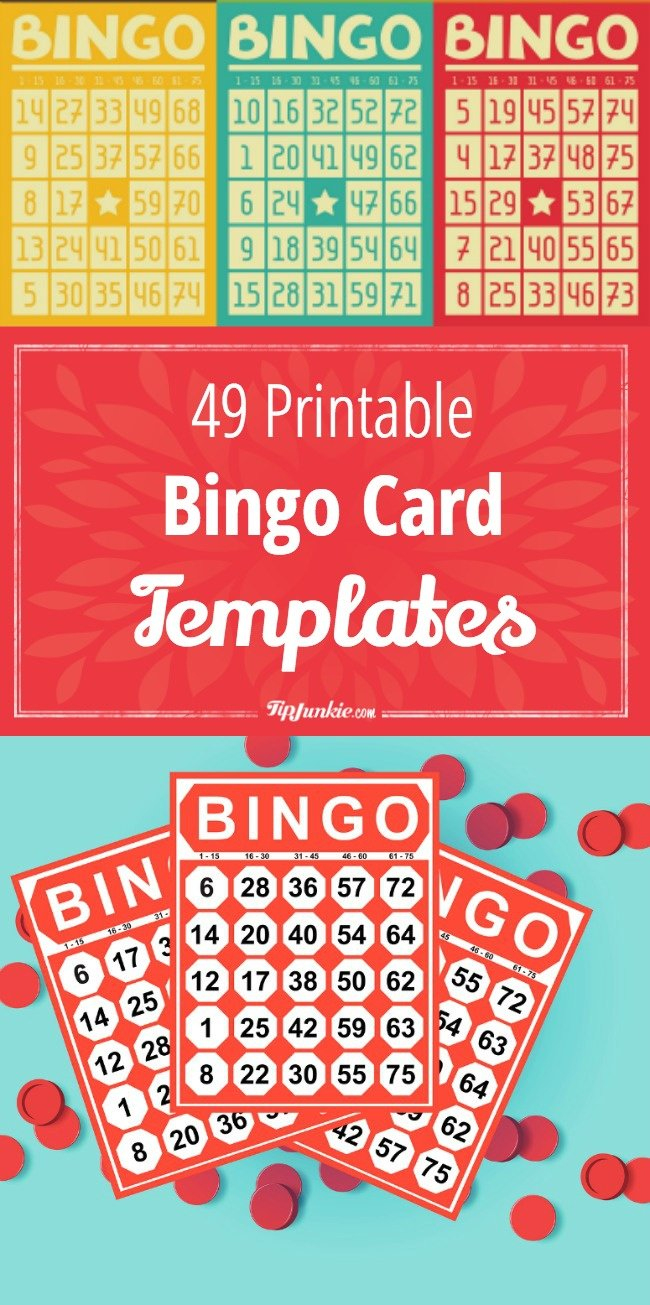 49 Printable Bingo Card Templates – Tip Junkie - Free Printable Number Bingo Cards 1 20
