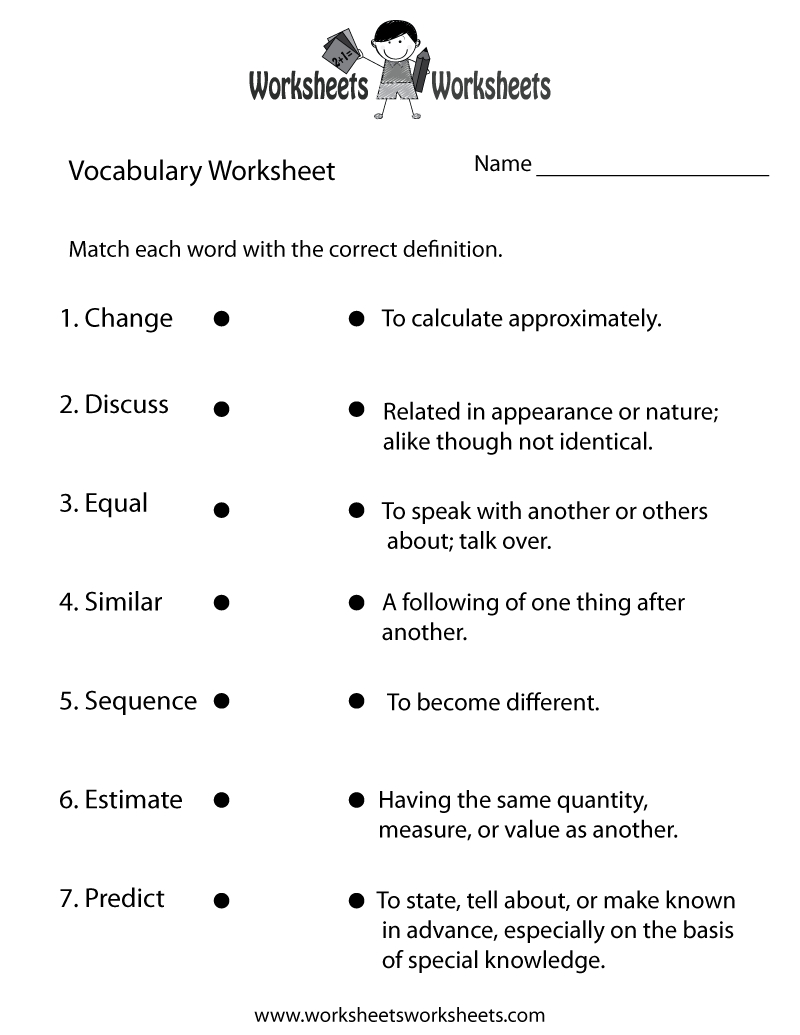 4Th Grade English Worksheets | Two Ways To Print This Free - Free Printable 7Th Grade Vocabulary Worksheets