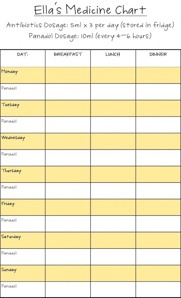 5 Best Images Of Free Printable Medication Schedule Jowo