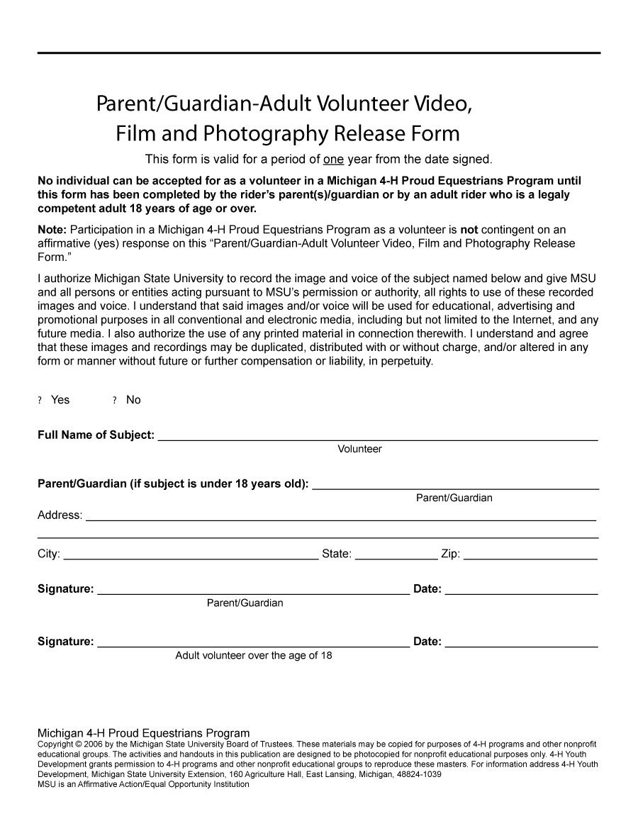 53 Free Photo Release Form Templates [Word, Pdf] - Template Lab - Free Printable Photo Release Form