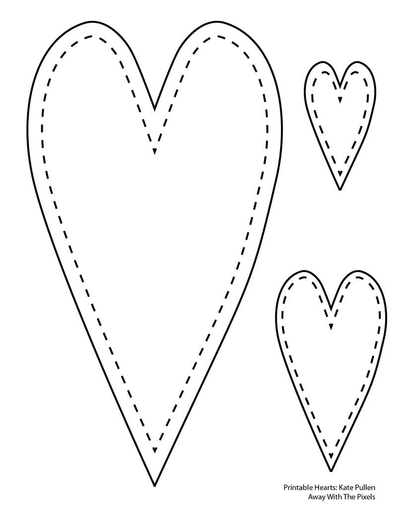 6 Free Printable Heart Templates | Printables | Pinterest | Heart - Free Printable Heart Templates