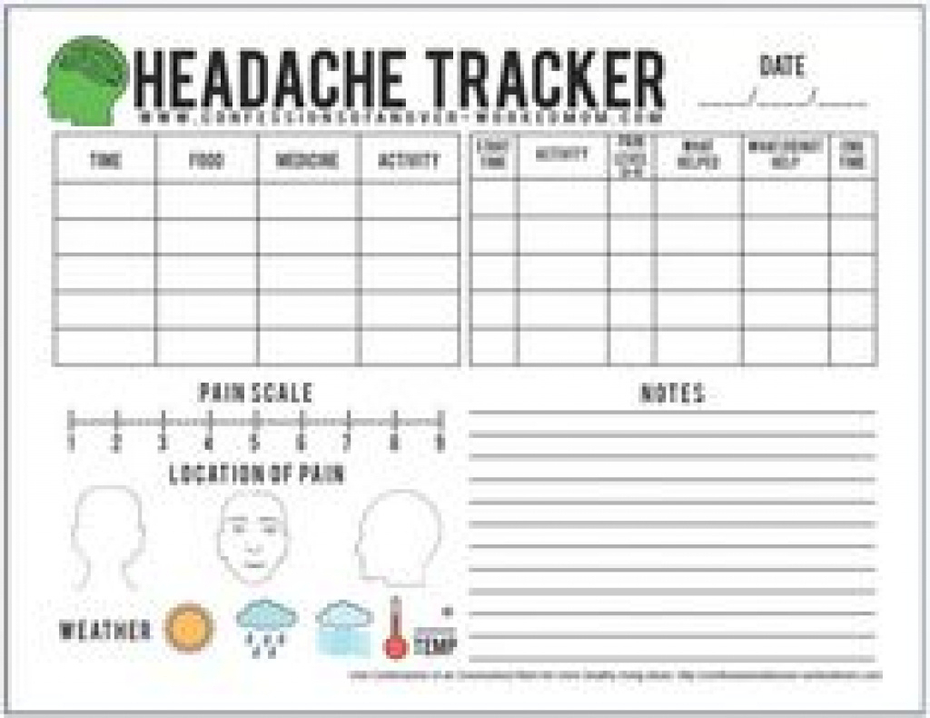 8 Best Migraine Diary Images On Pinterest | Headache Diary, Migraine - Free Printable Headache Diary