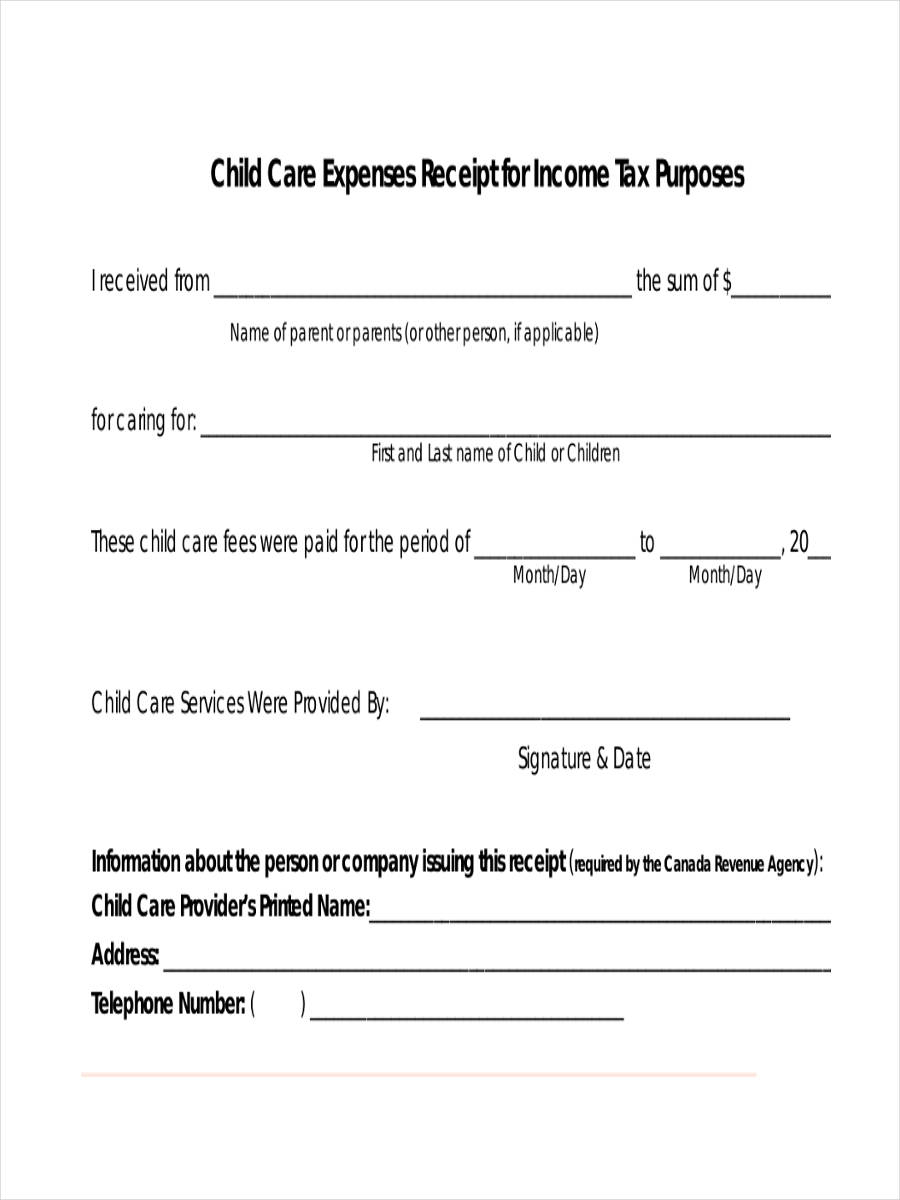 8+ Daycare Receipt Examples &amp;amp; Samples | Examples - Free Printable Daycare Receipts