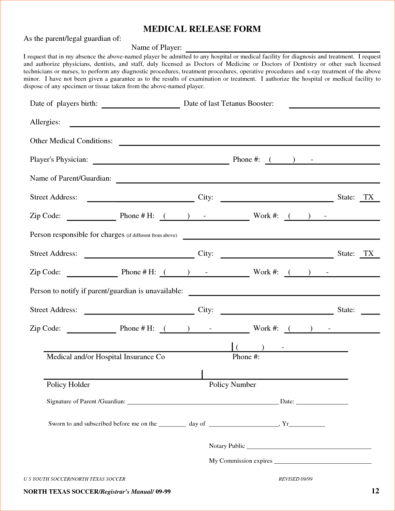 8+ Free Printable Medical Forms | Memo Formats - Free Printable Medical Forms