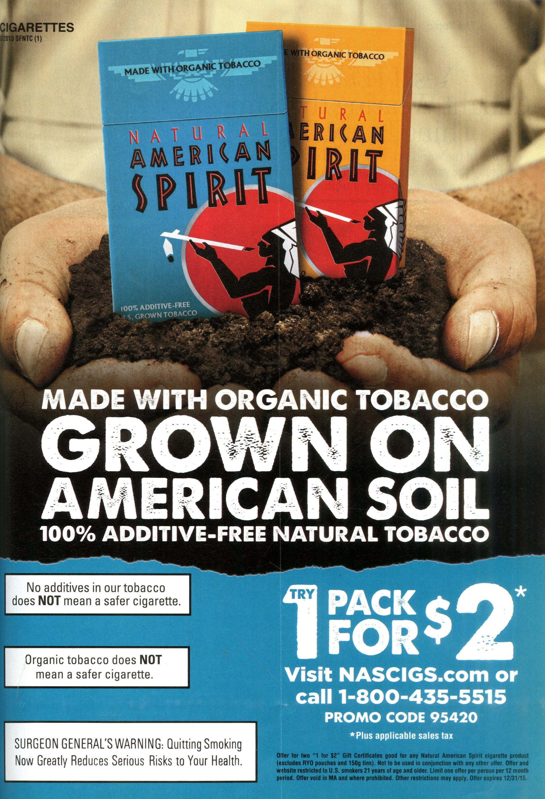 8. Natural American Spirit Cigarettes Source: Glamour, Mar. 2015 - Free Pack Of Cigarettes Printable Coupon