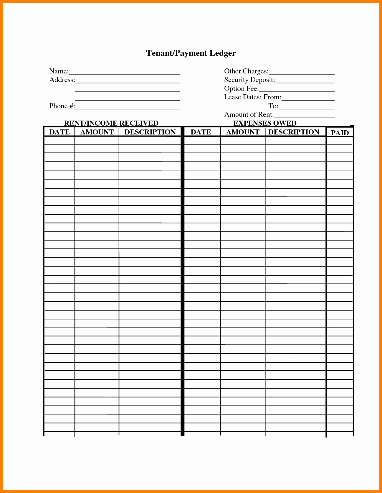 8+ Rental Ledger Template Qld | Ledger Review - Free Printable Rent Ledger