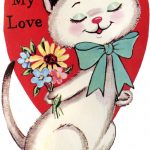 9 Retro Valentines With Animals!   The Graphics Fairy   Free Printable Cat Valentine Cards