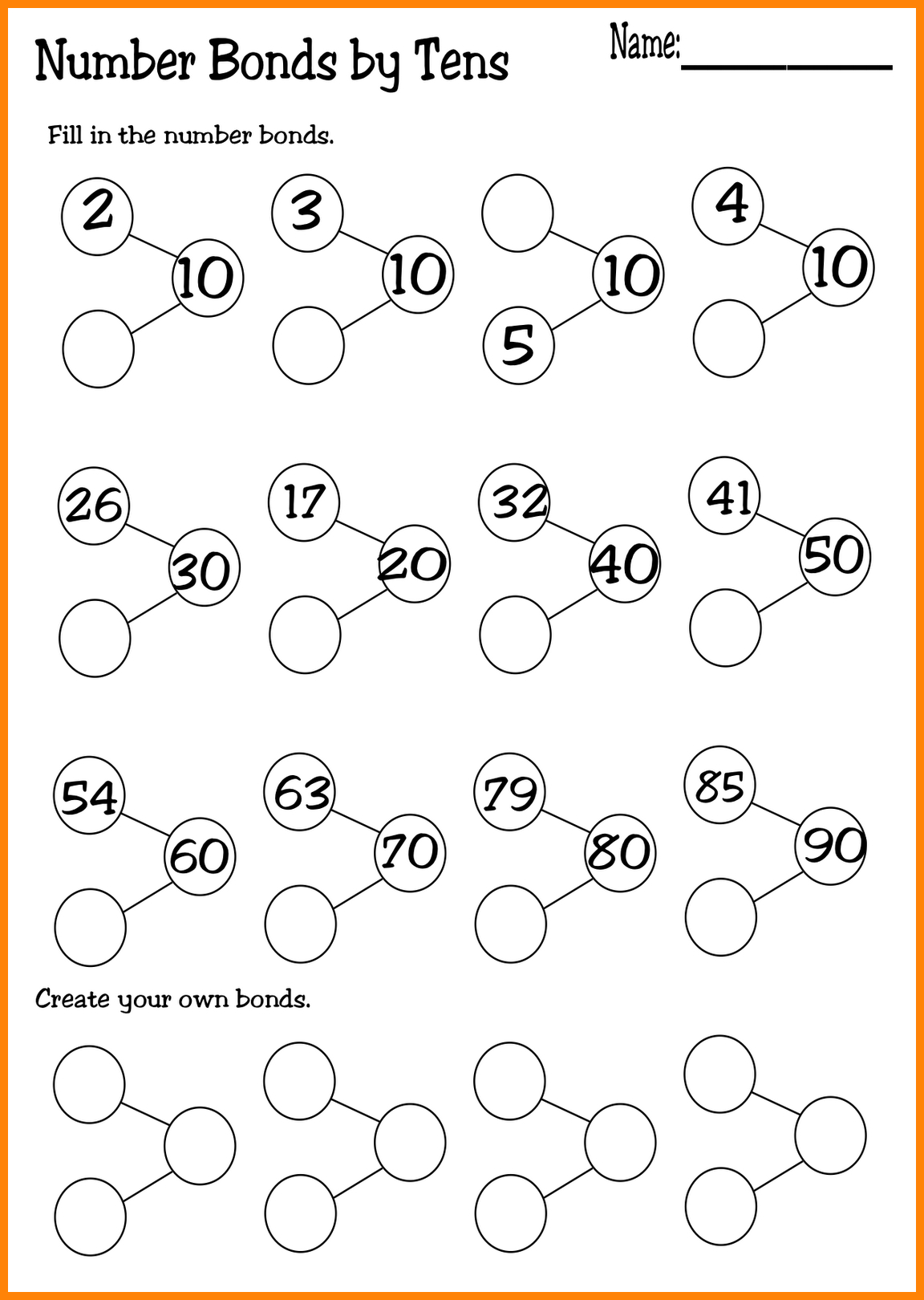 9 Singapore Math Worksheets Liquor Samples Grade 1 Pdf Bonds - Free Printable Number Bond Template