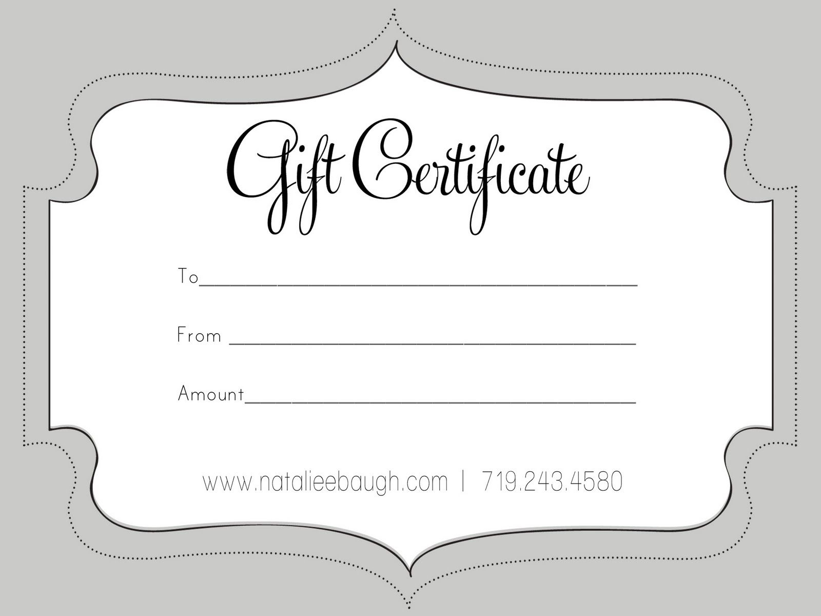 A Cute Looking Gift Certificate | S P A | Pinterest | Free Gift - Free Printable Photography Gift Certificate Template