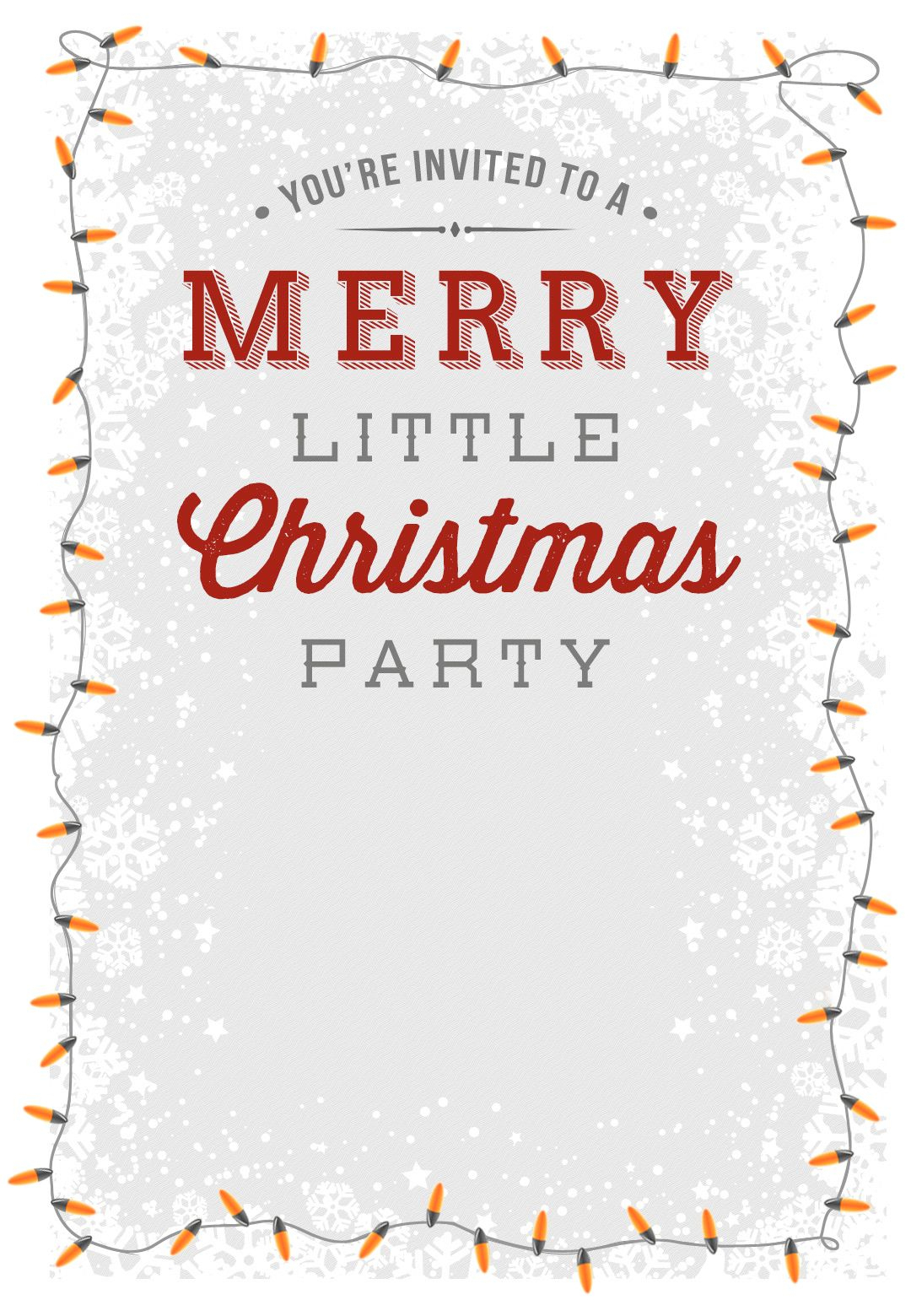 A Merry Little Party - Free Printable Christmas Invitation Template - Christmas Party Invitation Templates Free Printable