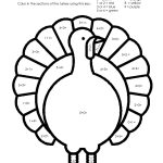 Addition Color Sheets | To Enjoy This Thanksgiving Math Worksheet   Free Printable Math Coloring Sheets