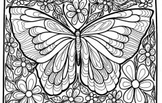 Adult Difficult Big Butterfly Coloring Pages Printable - Free Printable Butterfly Coloring Pages