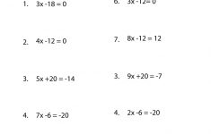 Algebra 1 Practice Worksheet Printable | Algebra Worksheets - Free Printable 8Th Grade Algebra Worksheets