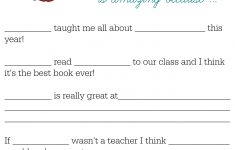 All About My Teacher | Parents: Raise A Reader Blog | Pinterest - Free Printable Teacher Notes To Parents