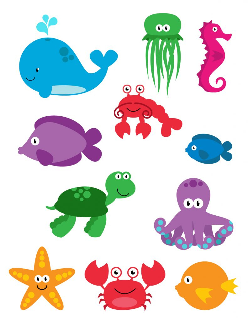 Alluring Printable Sea Creatures Colouring In Good Printable Sea - Free Printable Sea Creature Templates