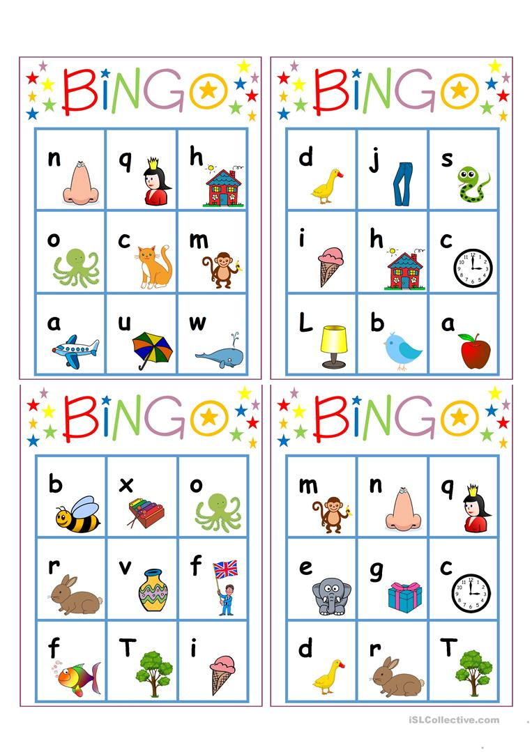Alphabet Bingo Worksheet - Free Esl Printable Worksheets Made - Free Printable Alphabet Bingo Cards