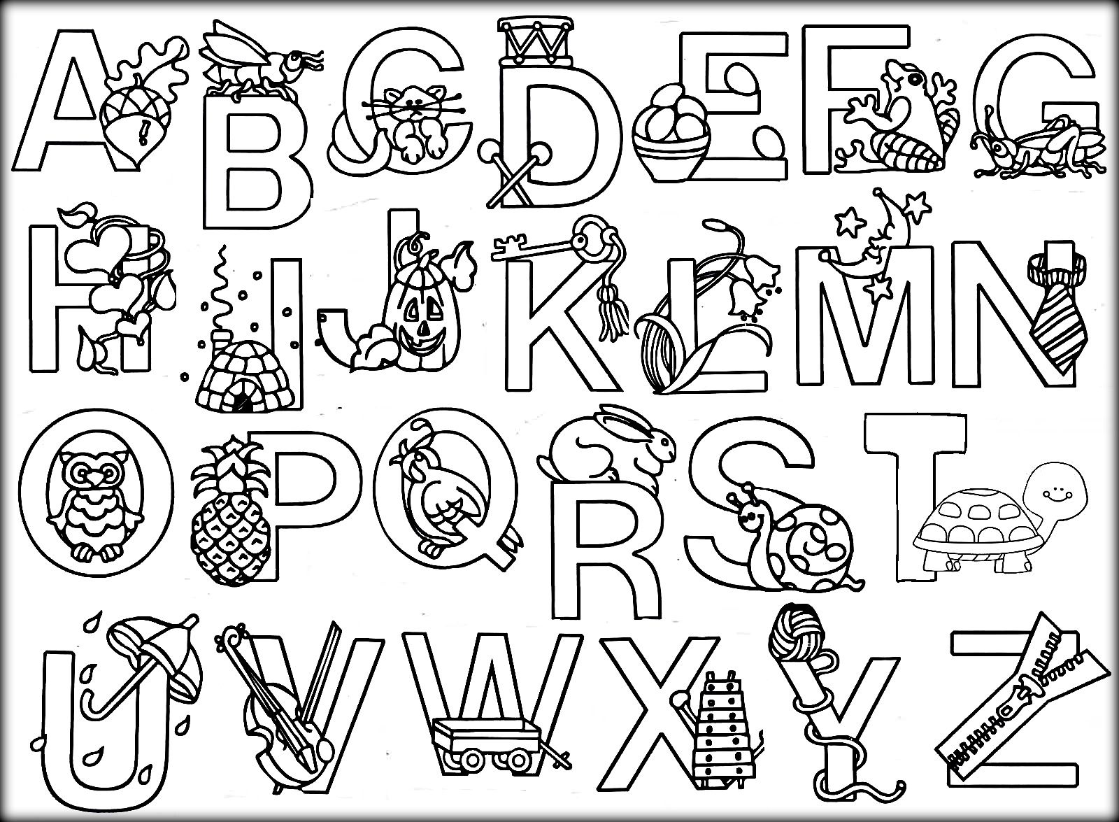 Alphabet Colouring Page #22784 - Free Printable Alphabet Coloring Pages
