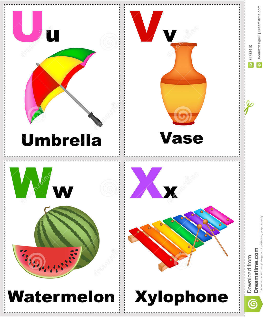 Alphabet Flashcards Stock Illustration. Illustration Of Poster - Free Printable Alphabet Flash Cards