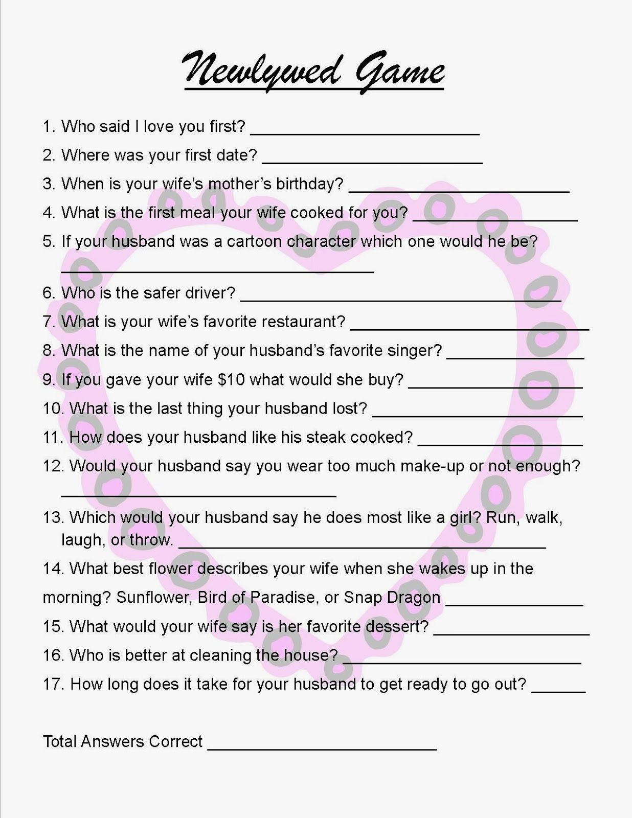 Amanda G. Whitaker: Couple&amp;#039;s Valentine&amp;#039;s Day Party Games | Valentine - Free Printable Compatibility Test For Couples