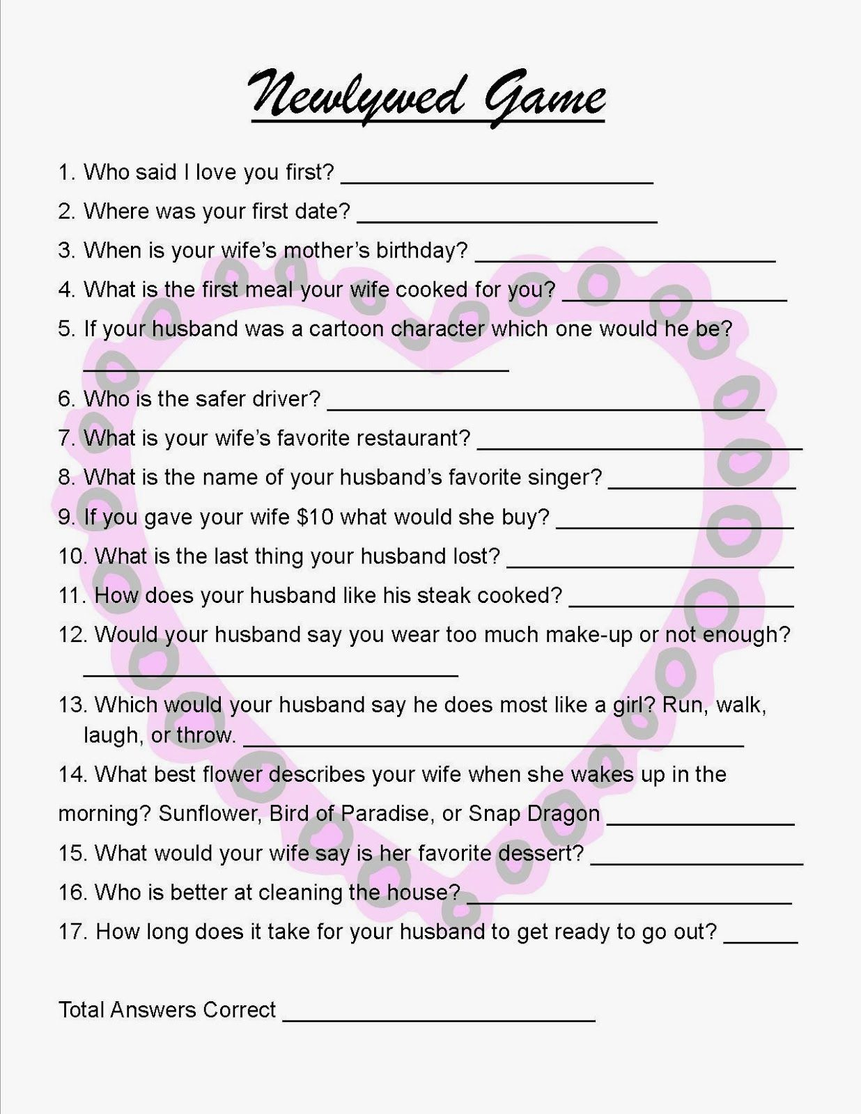 Amanda G Whitaker Couples Valentines Day Party Games Valentine Free Printable Compatibility Test For Couples 