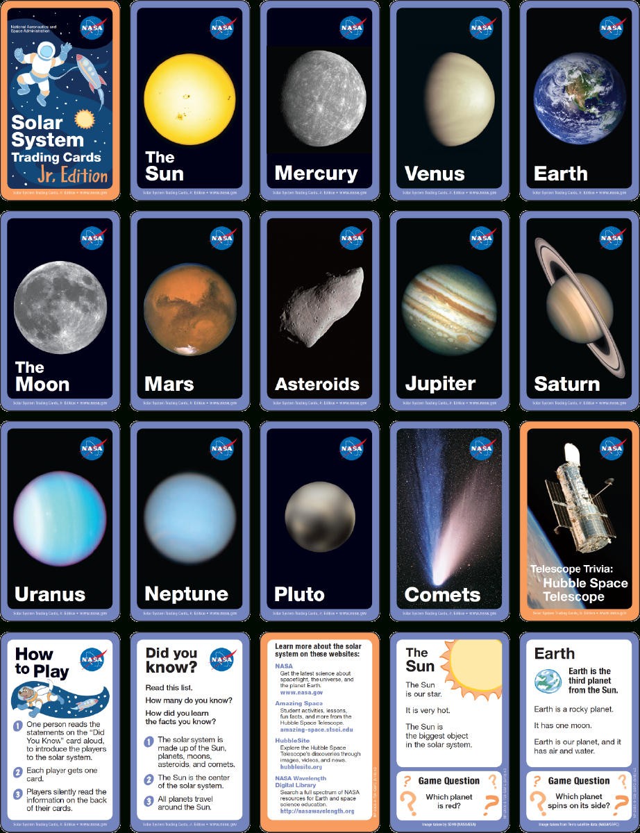 Free Printable Solar System Flashcards