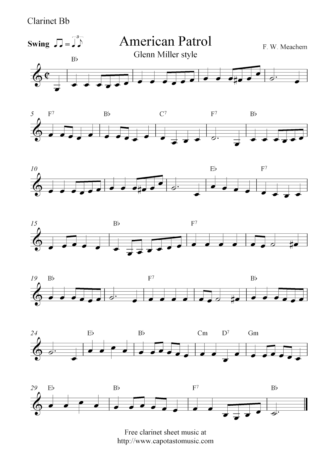 Free Printable Clarinet Music Free Printable