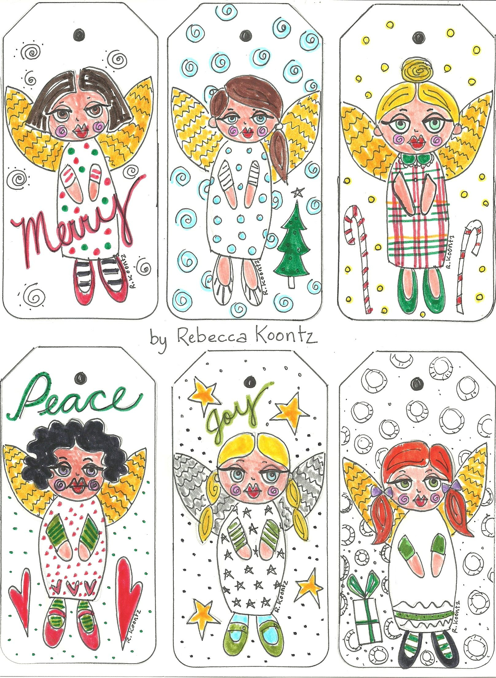 Angel Gift Tags (Free Printable) | Christmas | Pinterest | Free - Free Printable Angel Gift Tags