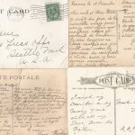 Antique Images: Free Printable Background: Vintage Postcard Back   Free Printable Background Pages