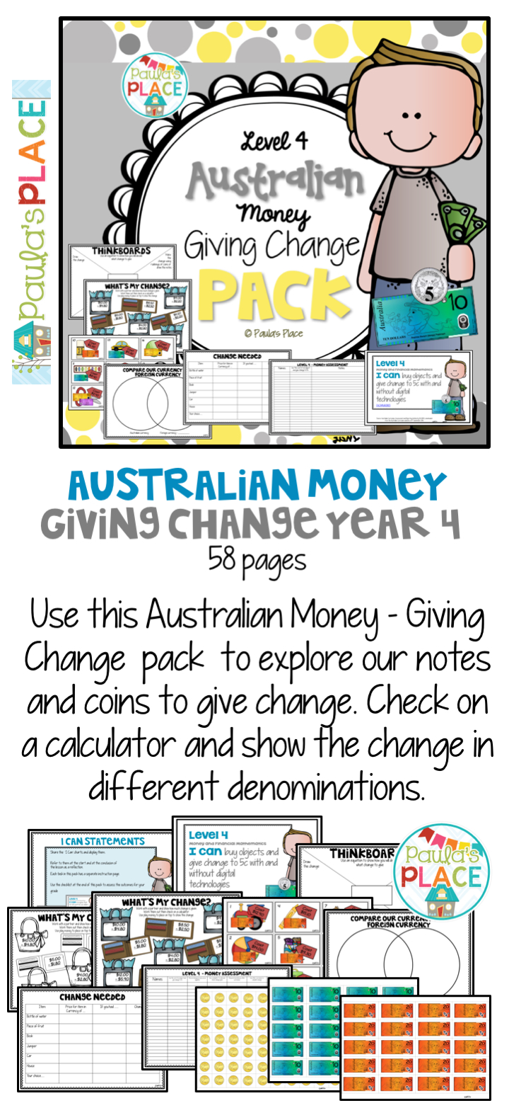 Australian Money Giving Change | Tpt Downunder Tribe | Pinterest - Free Printable Australian Notes