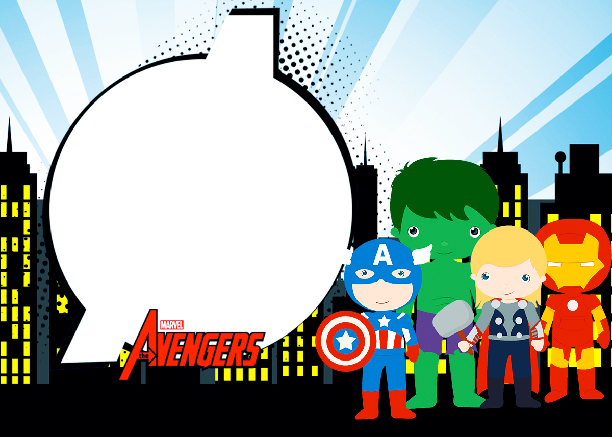 Avengers Chibi Style: Free Printable Invitations. - Oh My Fiesta - Avengers Printable Invitations Free