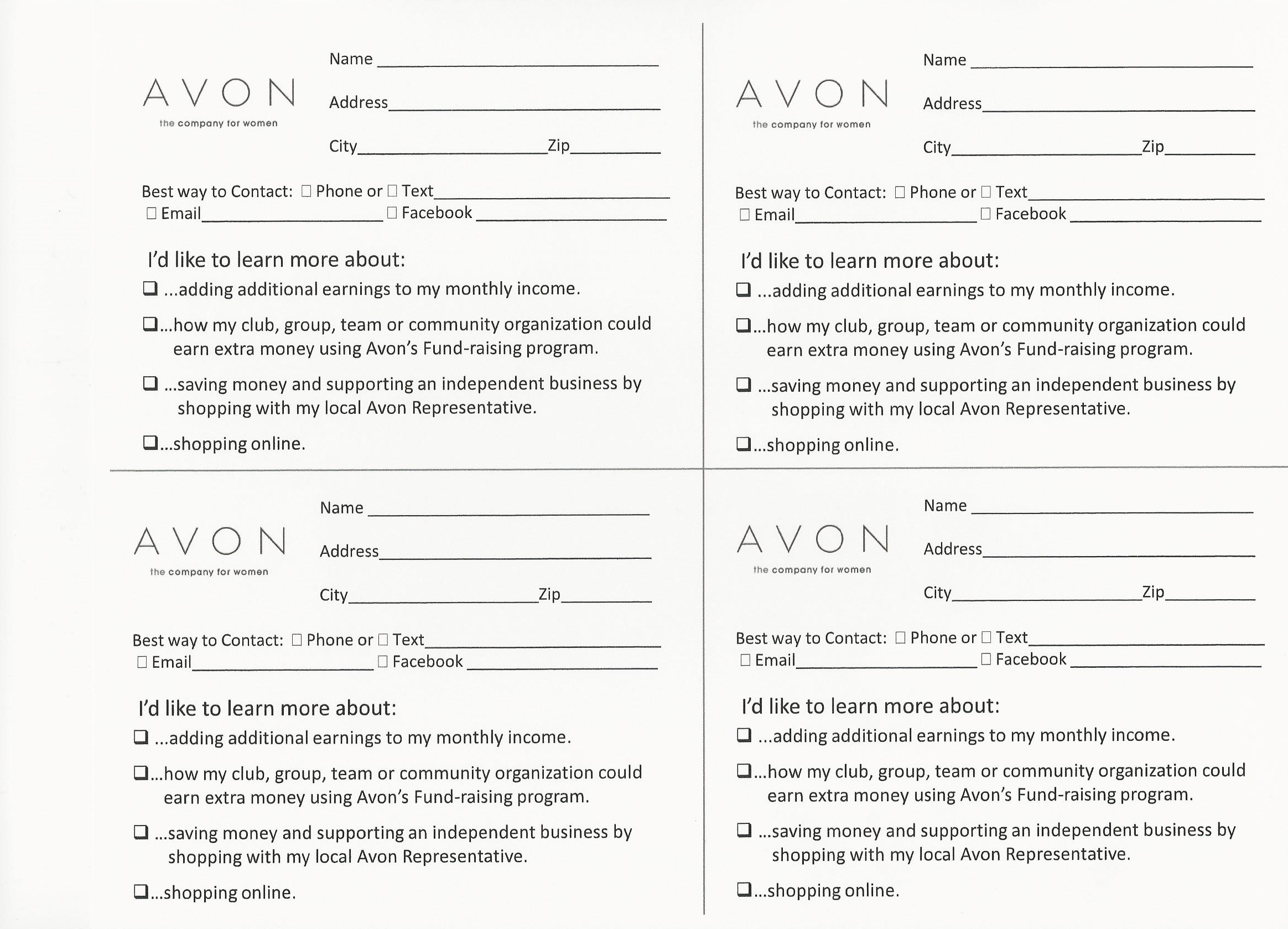 Free Printable Avon Flyers - Free Printable