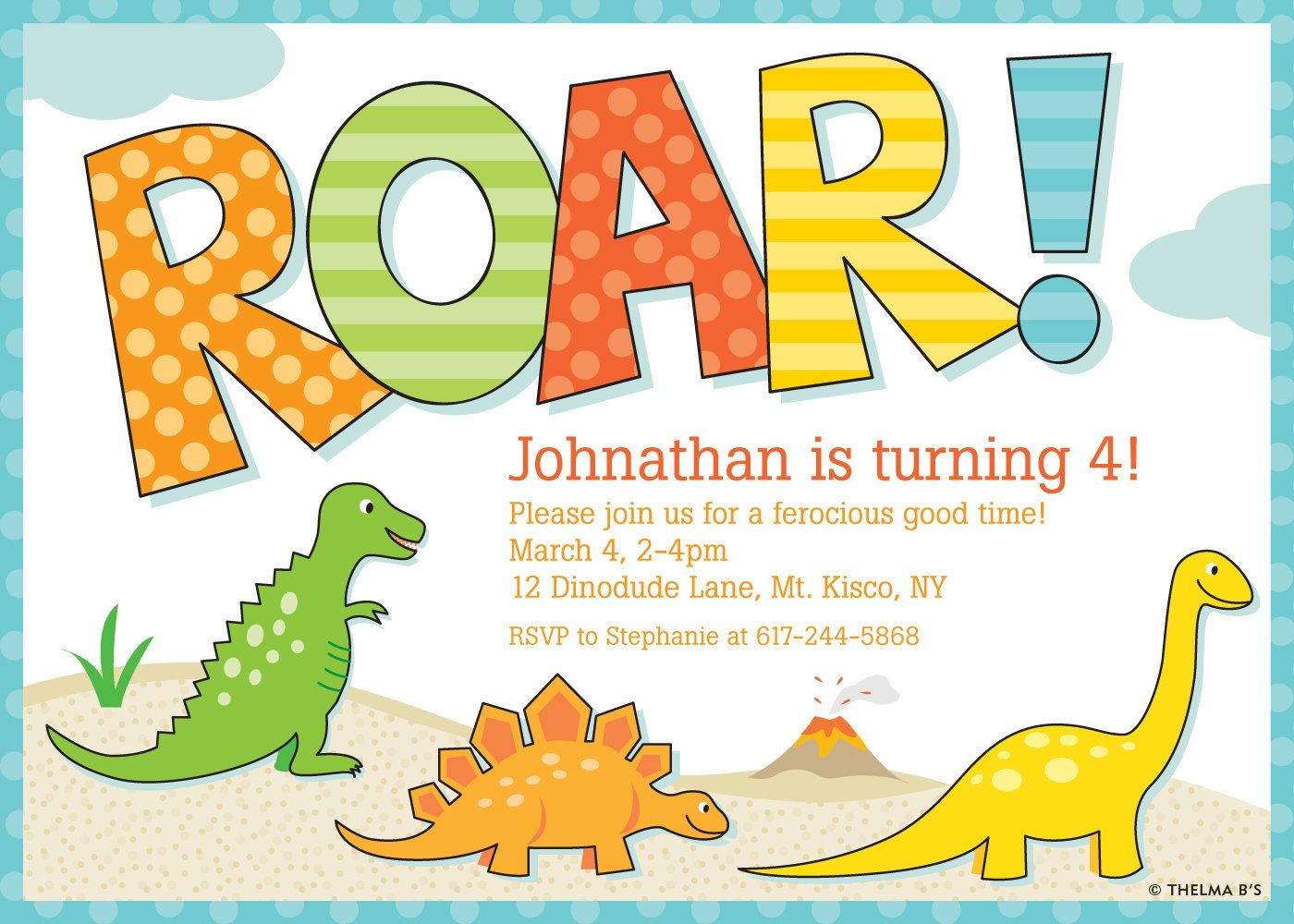 Awesome Free Template Free Printable Dinosaur Birthday Invitations - Free Printable Dinosaur Birthday Invitations