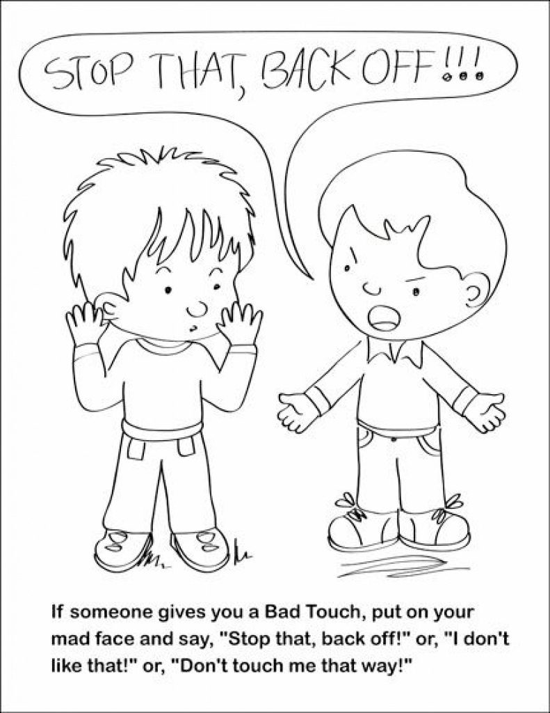 Awesome Good Touch Bad Touch Coloring Book Images - Printable - Free Printable Good Touch Bad Touch Coloring Book