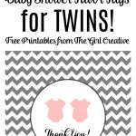 Baby Shower Favor Tags For Twins   The Girl Creative   Free Printable Baby Shower Favor Tags