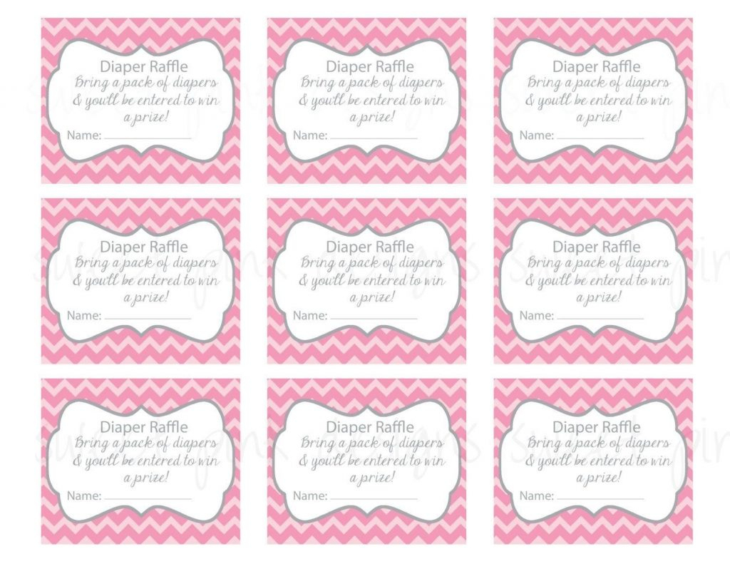 Baby Shower Raffle Tickets Printable - Baby Shower Ideas - Diaper Raffle Template Free Printable