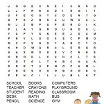 Back To School Word Search Free Printable For Kids | Back To School   2Nd Grade Word Search Free Printable