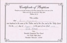 Baptism Certificates Free Online | Denver's Certificate Of Baptism - Free Online Printable Baptism Certificates