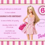 Barbie Birthday Invitations Templates Free | Birthdaybuzz   Free Printable Barbie Birthday Party Invitations