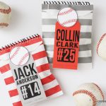 Baseball Bitty Bags   Whisker Graphics Whisker Graphics   Free Printable Baseball Favor Tags