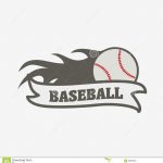 Baseball Logo, Badge Or Label Design Template. Stock Vector   Free Printable Baseball Logos