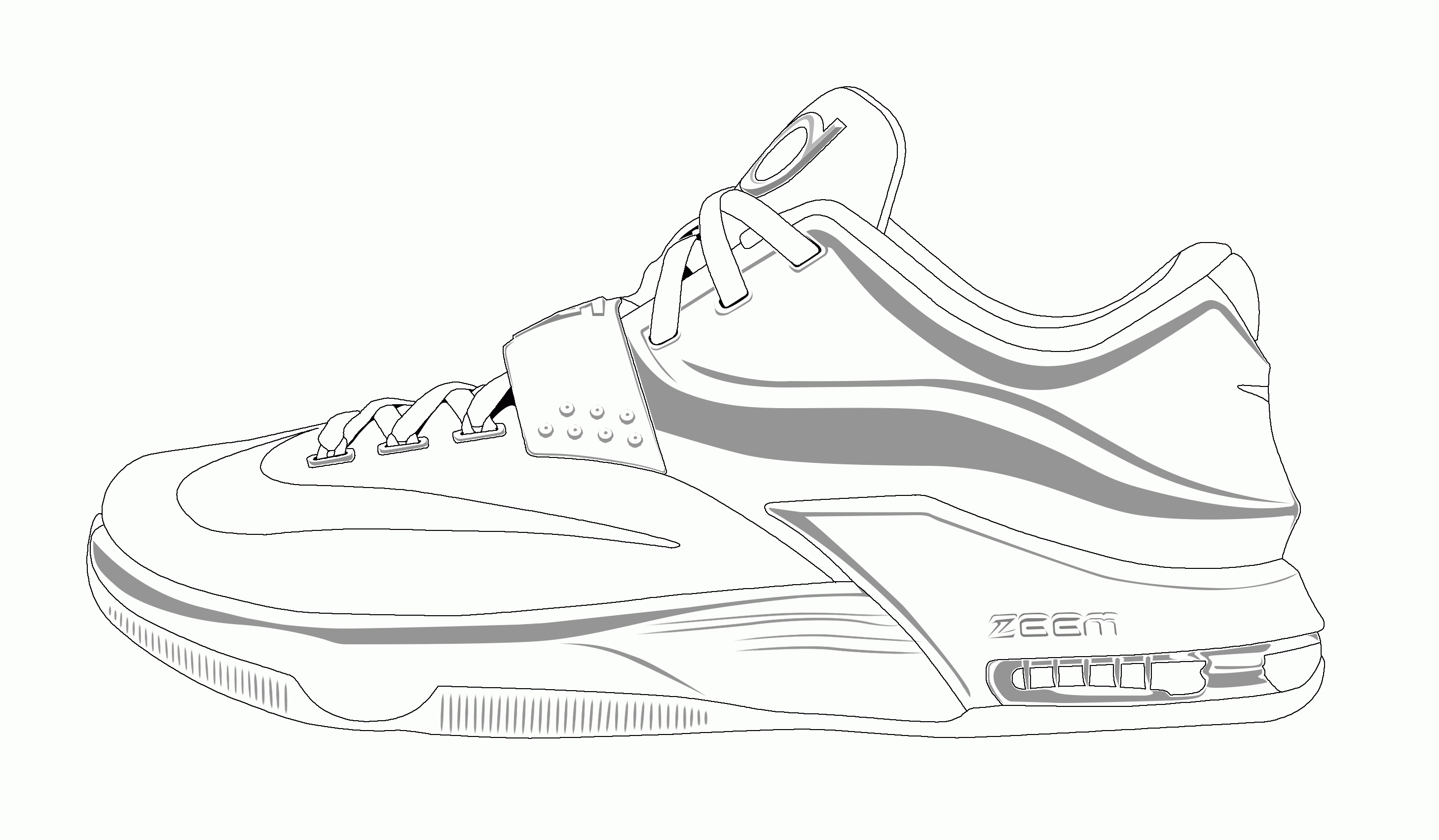 Basketball Shoe Coloring Pages Download And Print For Free - Free Printable Shoe Print Template