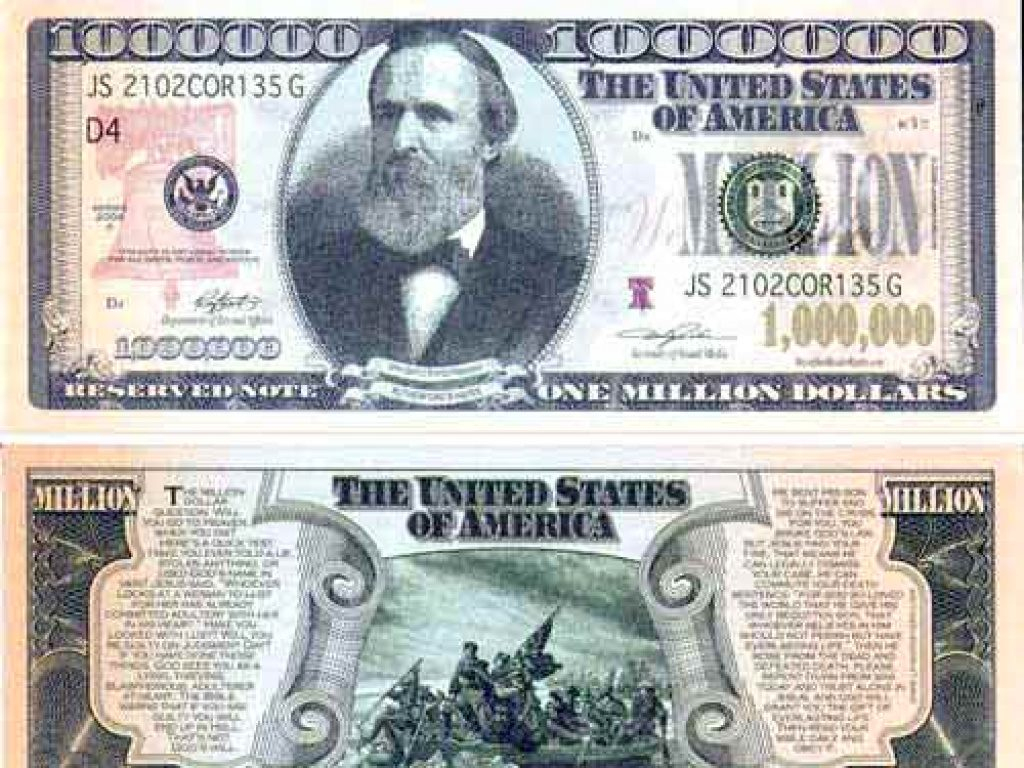 Free Printable Million Dollar Bill Free Printable